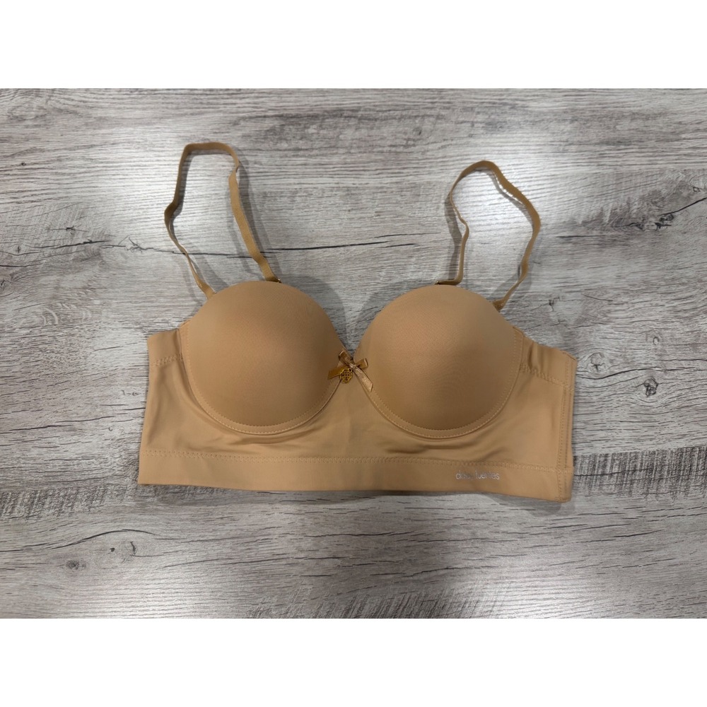 Daisy Fuentes 36B Nude Strapless Convertible Bra Smooth Padded Bandeau